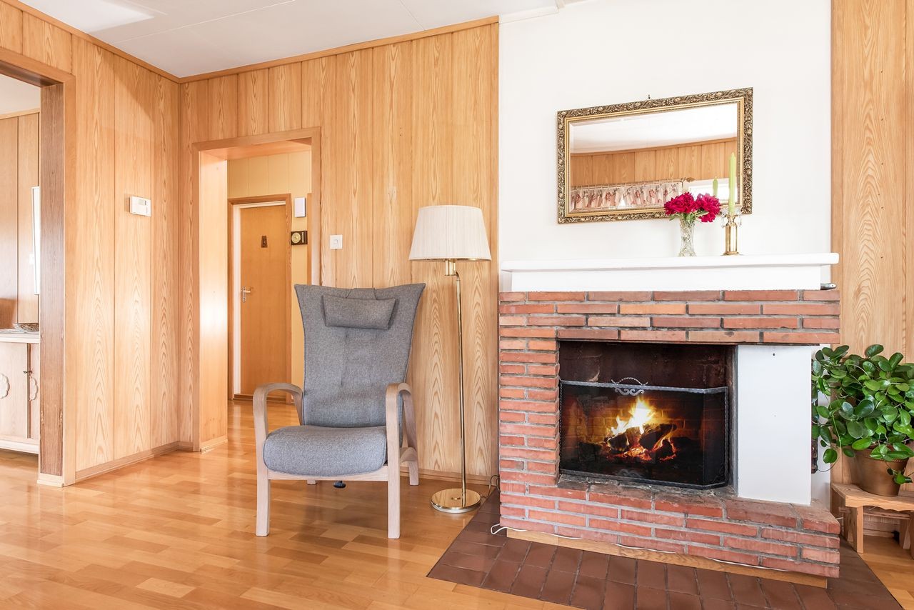 Hyggelig med åpen peis i stua! Galleribilde