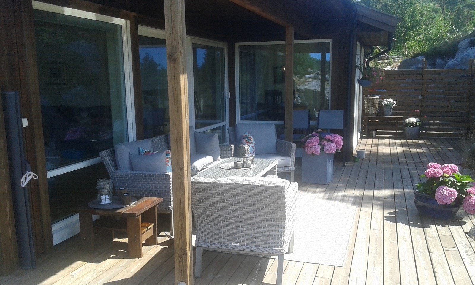 Fin uteplass på terrassen Galleribilde