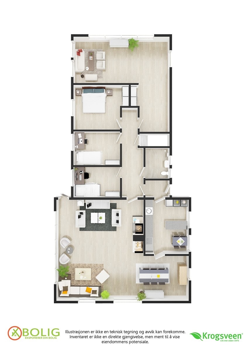 Plantegning 1. etg Galleribilde