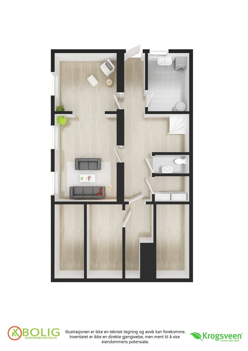 Plantegning U. etg Galleribilde