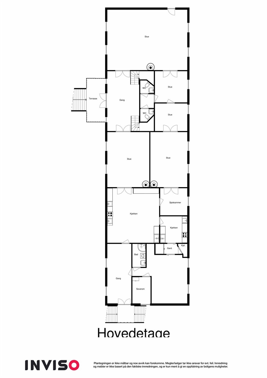 Planskisse 1. etage Galleribilde