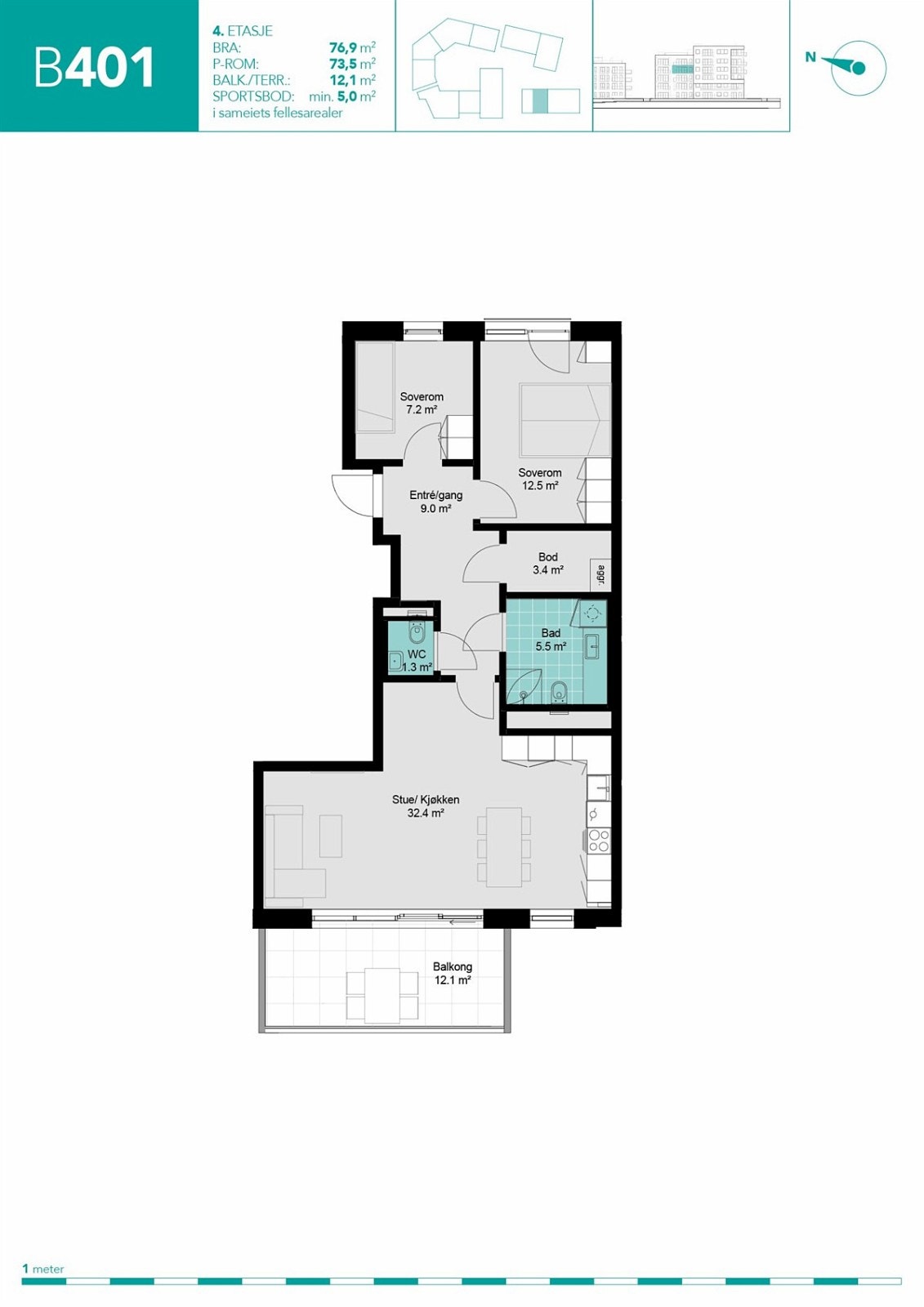 Plantegning B401 Galleribilde