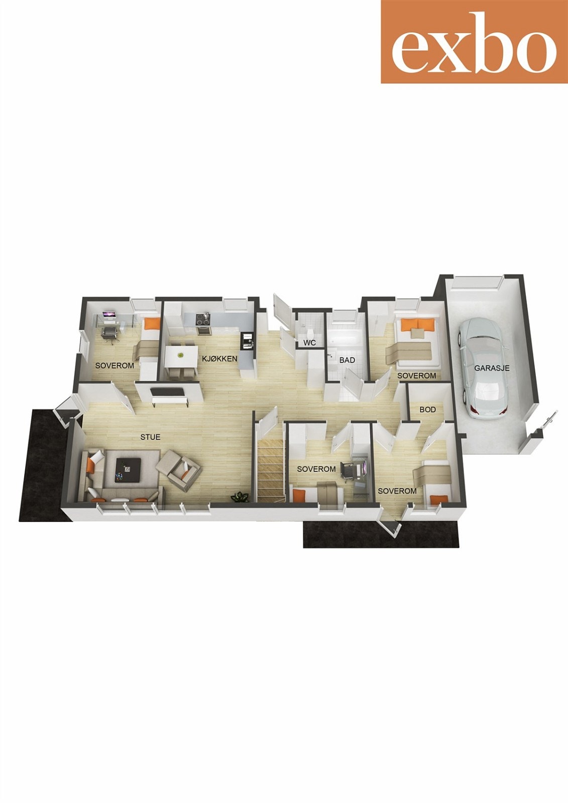 Plantegning hovedetasjen Galleribilde