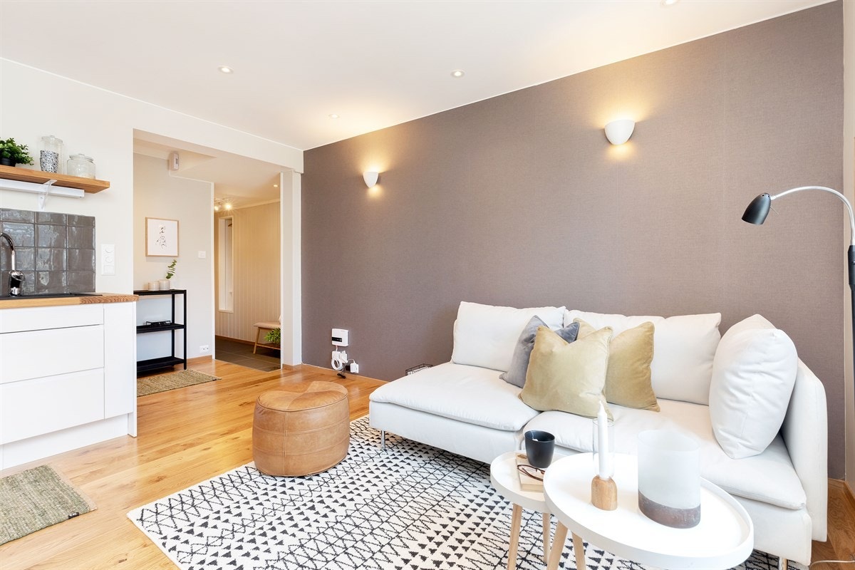 Skjult elektrisk anlegg er gjennomgående i leiligheten Galleribilde