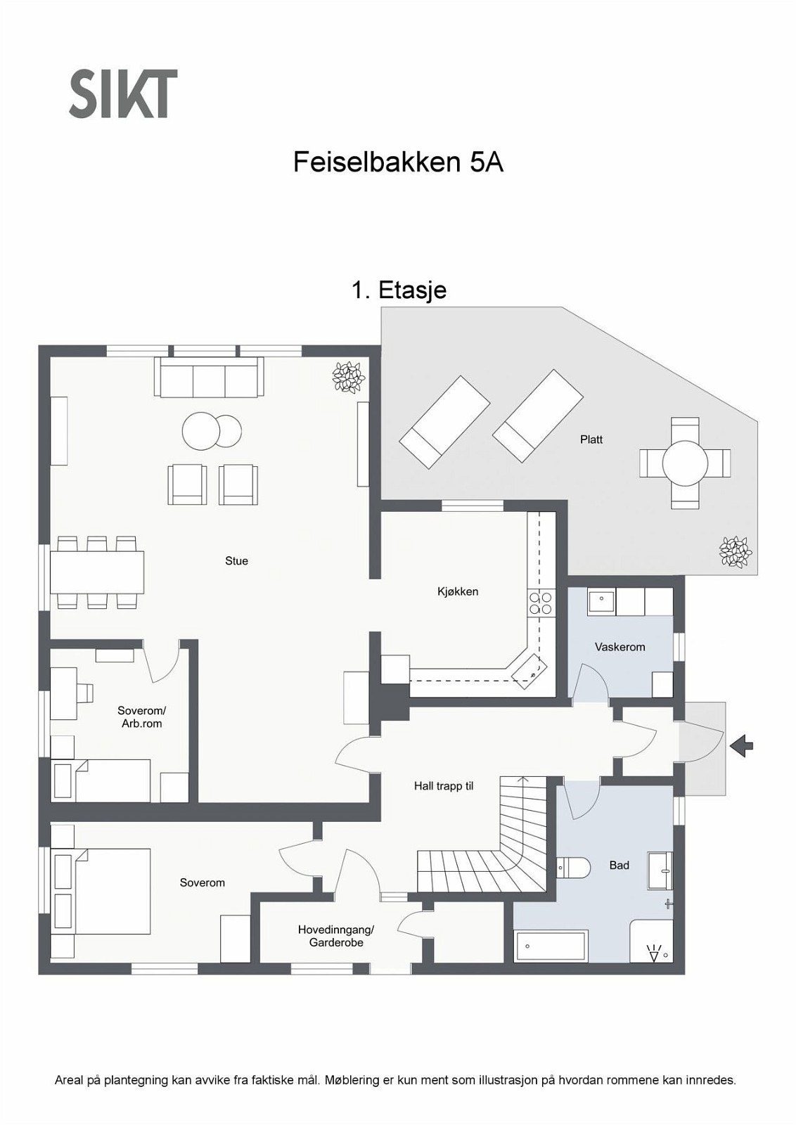 Plantegning 1. etg. Galleribilde
