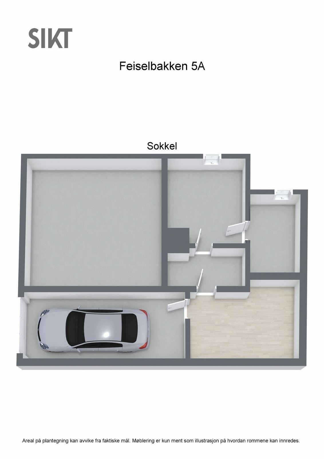 Plantegning sokkeletasje. Galleribilde