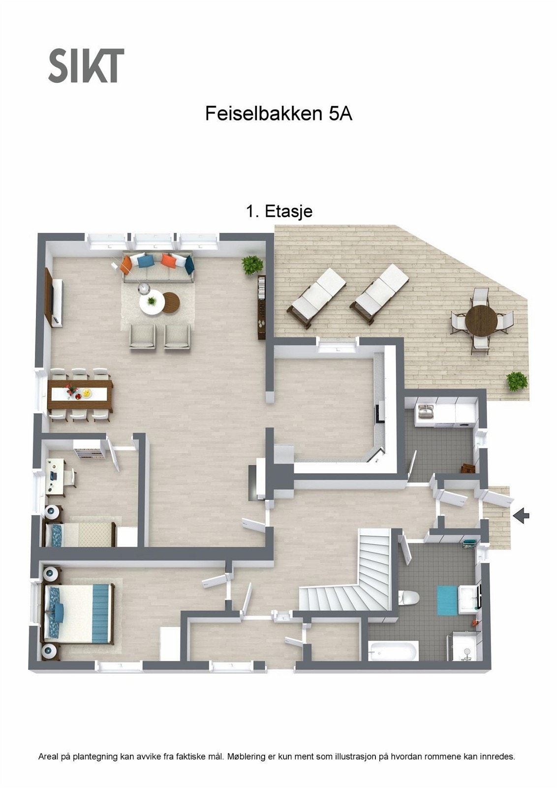 Plantegning 1. etg. Galleribilde
