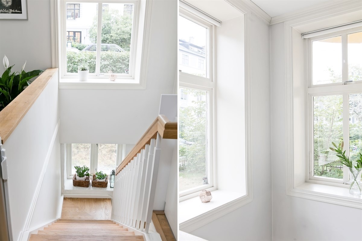 De store vinduene og hjørnet gir en følelse av townhouse i byen Galleribilde