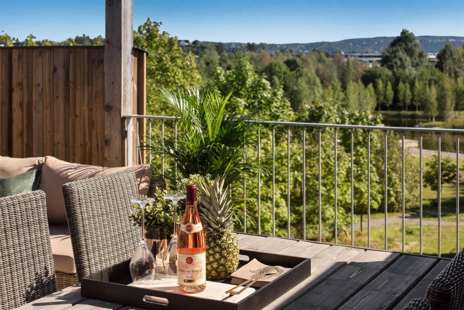 Utsikt til Sommerfugldammen og over mot Nesodden Galleribilde