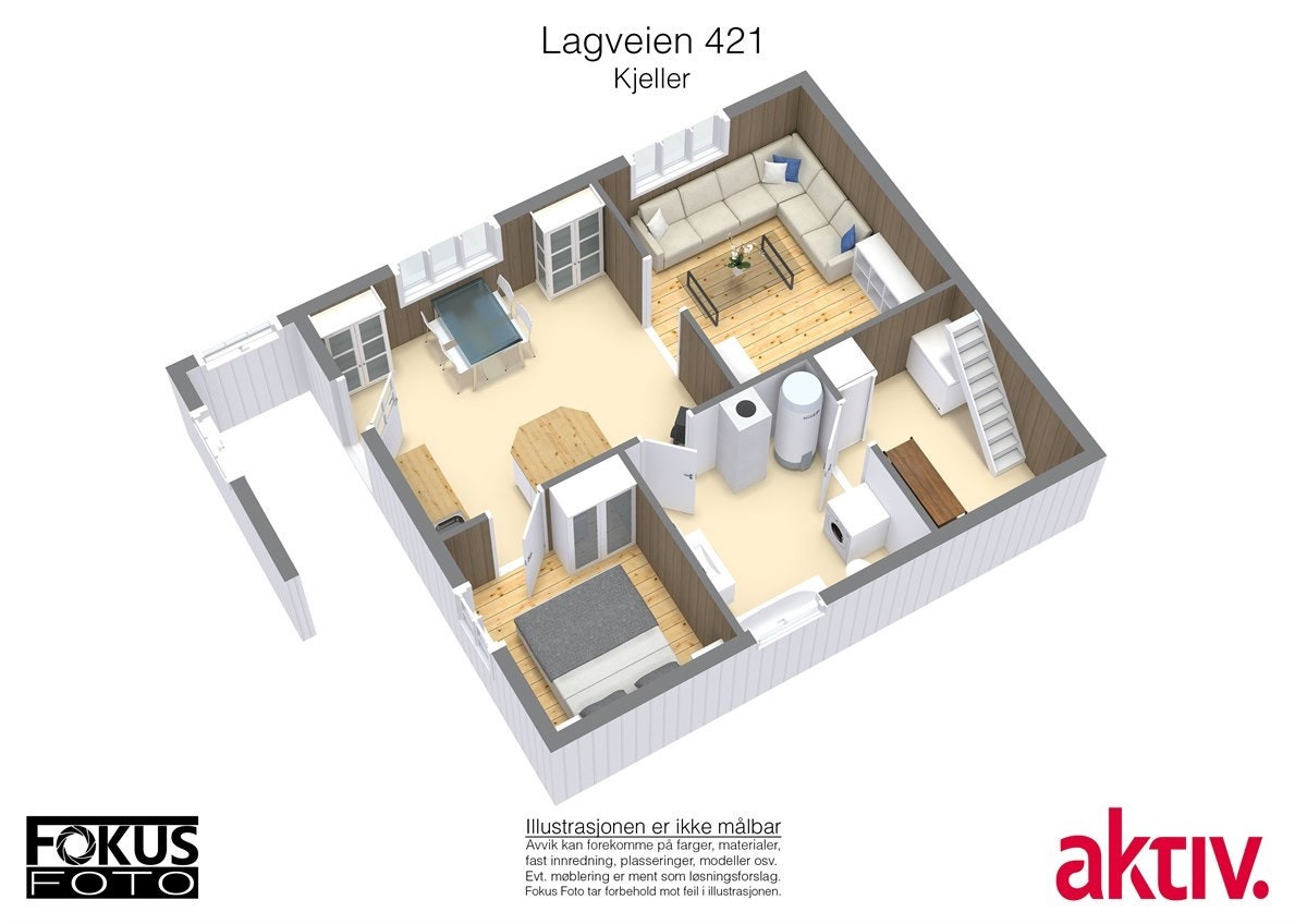 Planskisse kjeller. Galleribilde