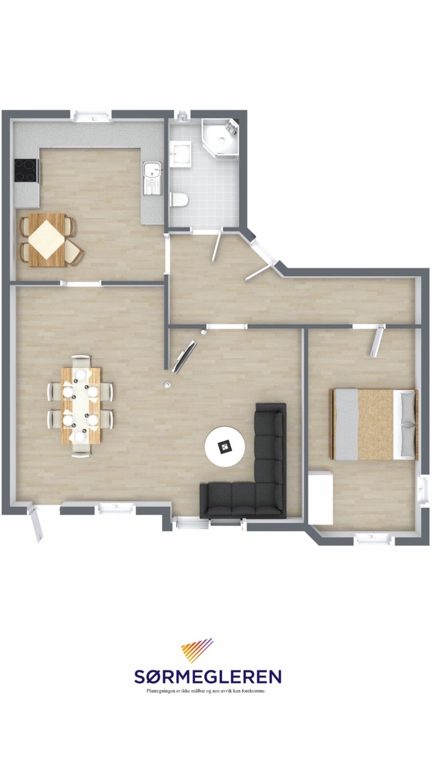 Plantegning 1. etg. Galleribilde