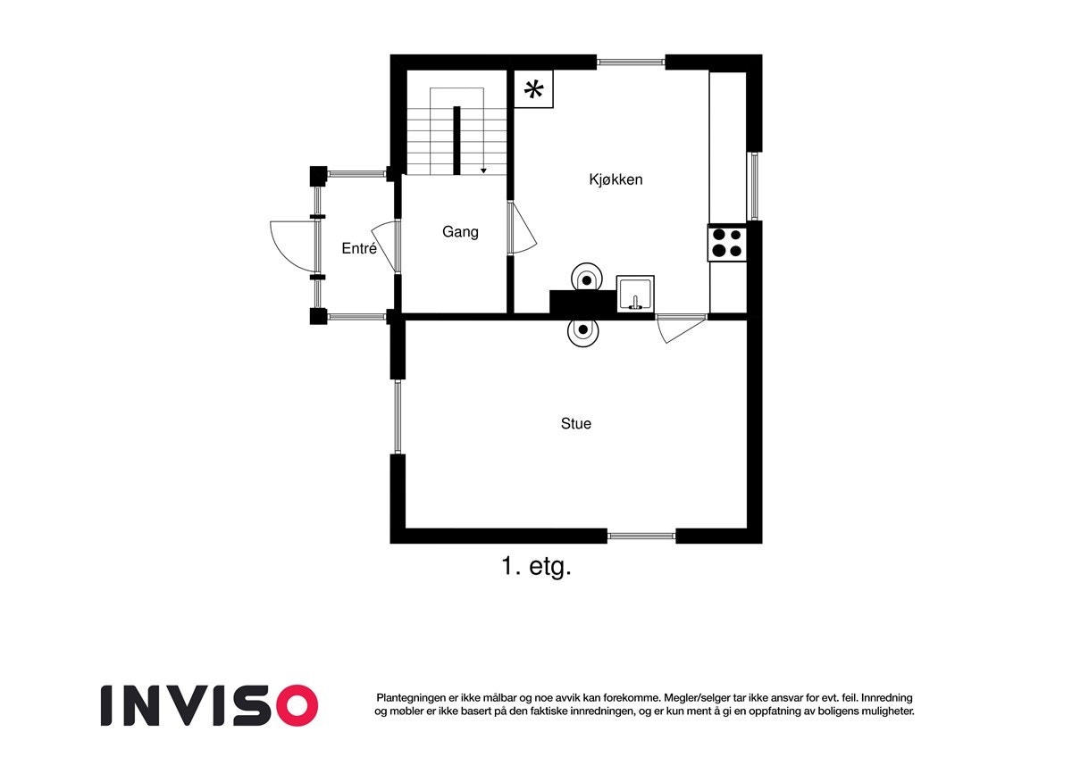 Planskisse 1.etg 2D Galleribilde