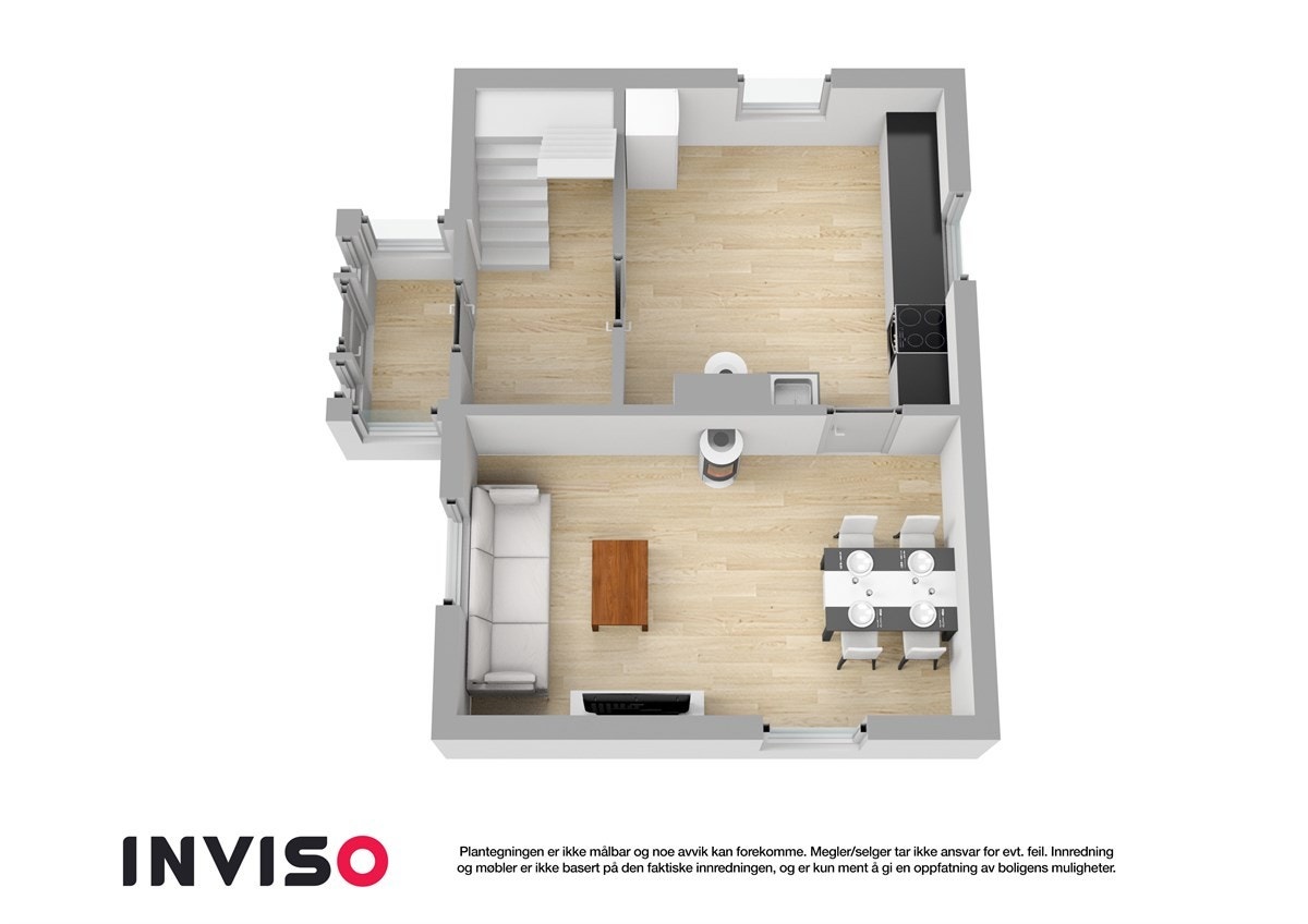 Planskisse 1.etg 3D Galleribilde