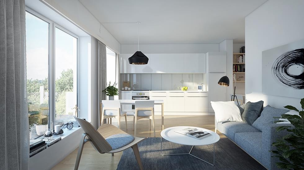 Illustrasjon leiligheter i bygg II Galleribilde