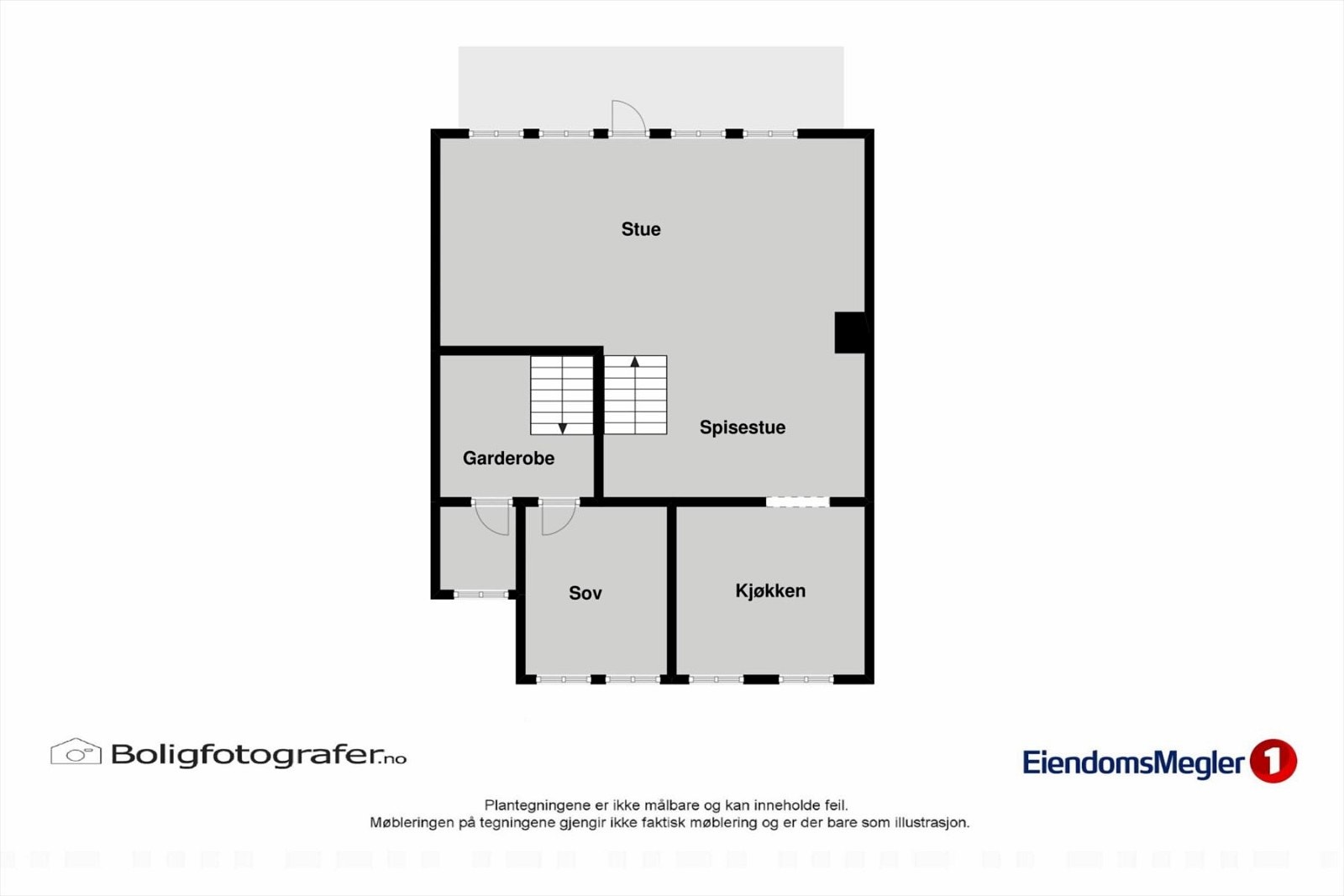 Plantegning 2 øverste plan. Galleribilde