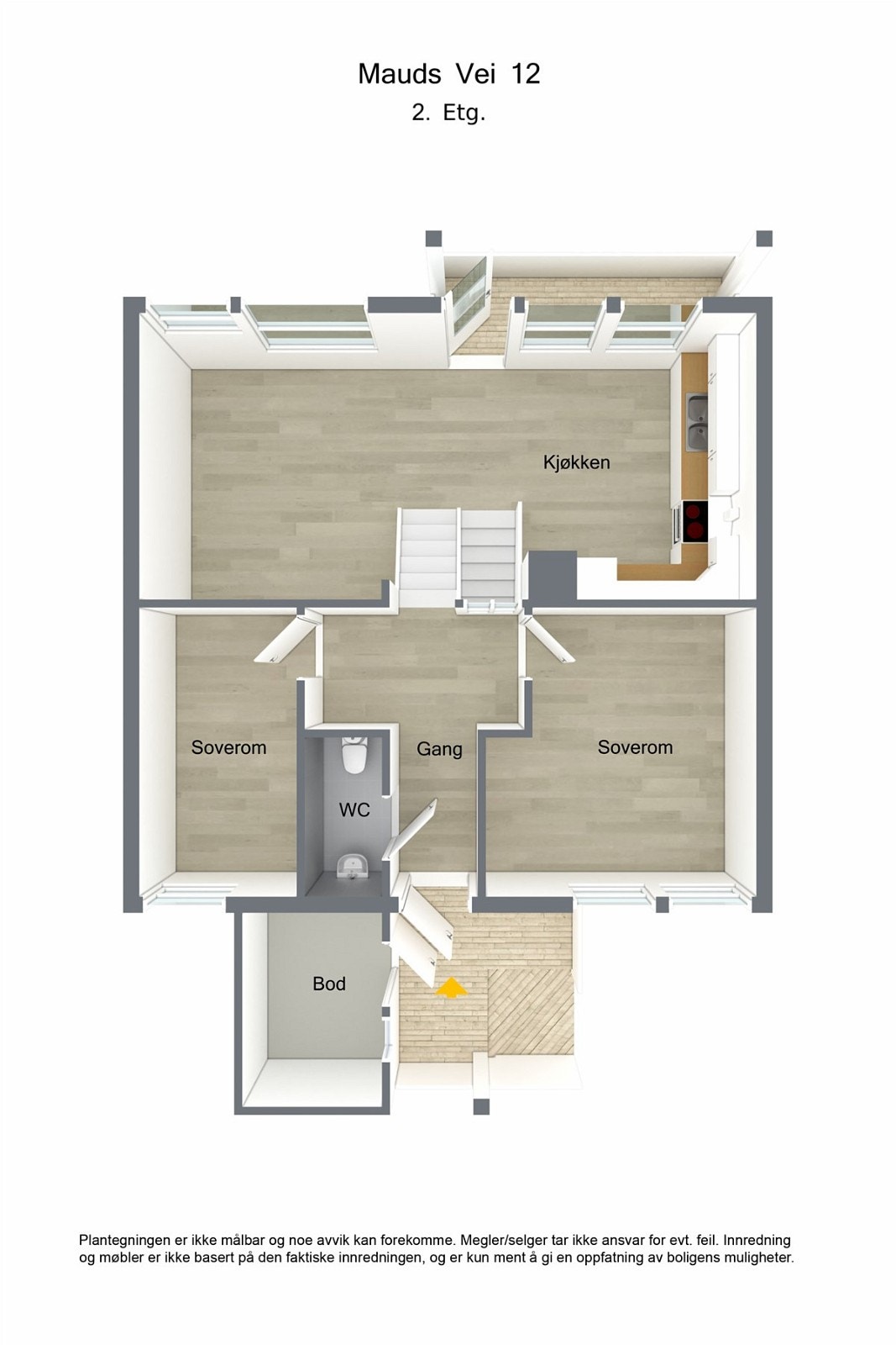 Plantegning 2. plan Galleribilde