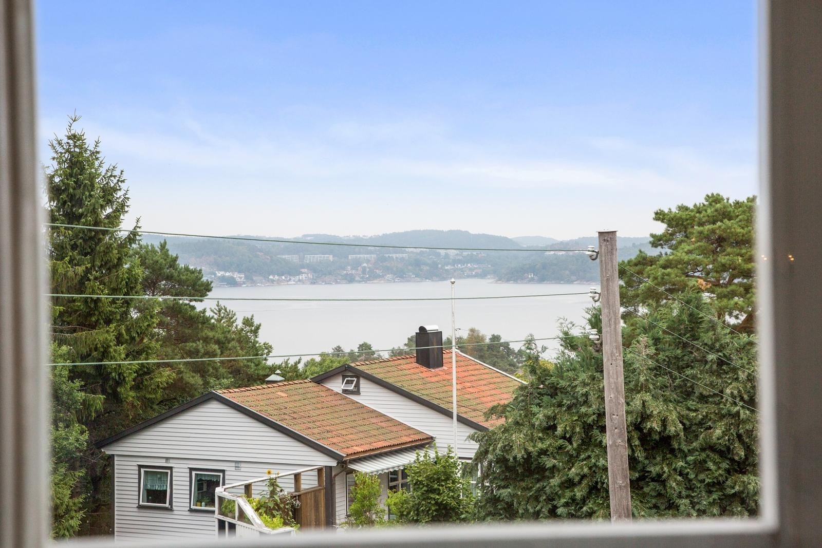 Utsikt fra soverom mot Topdalsfjorden Galleribilde