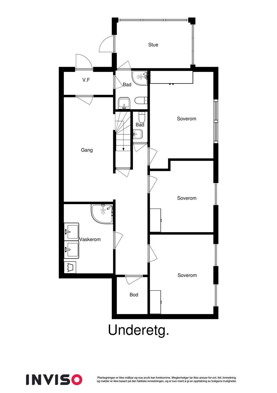 Plantegning u.etg. Galleribilde