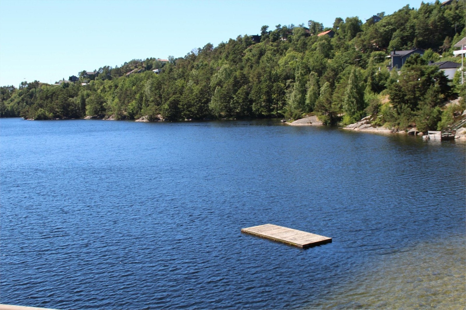 Fra badeplassen ved Vollevannet Galleribilde