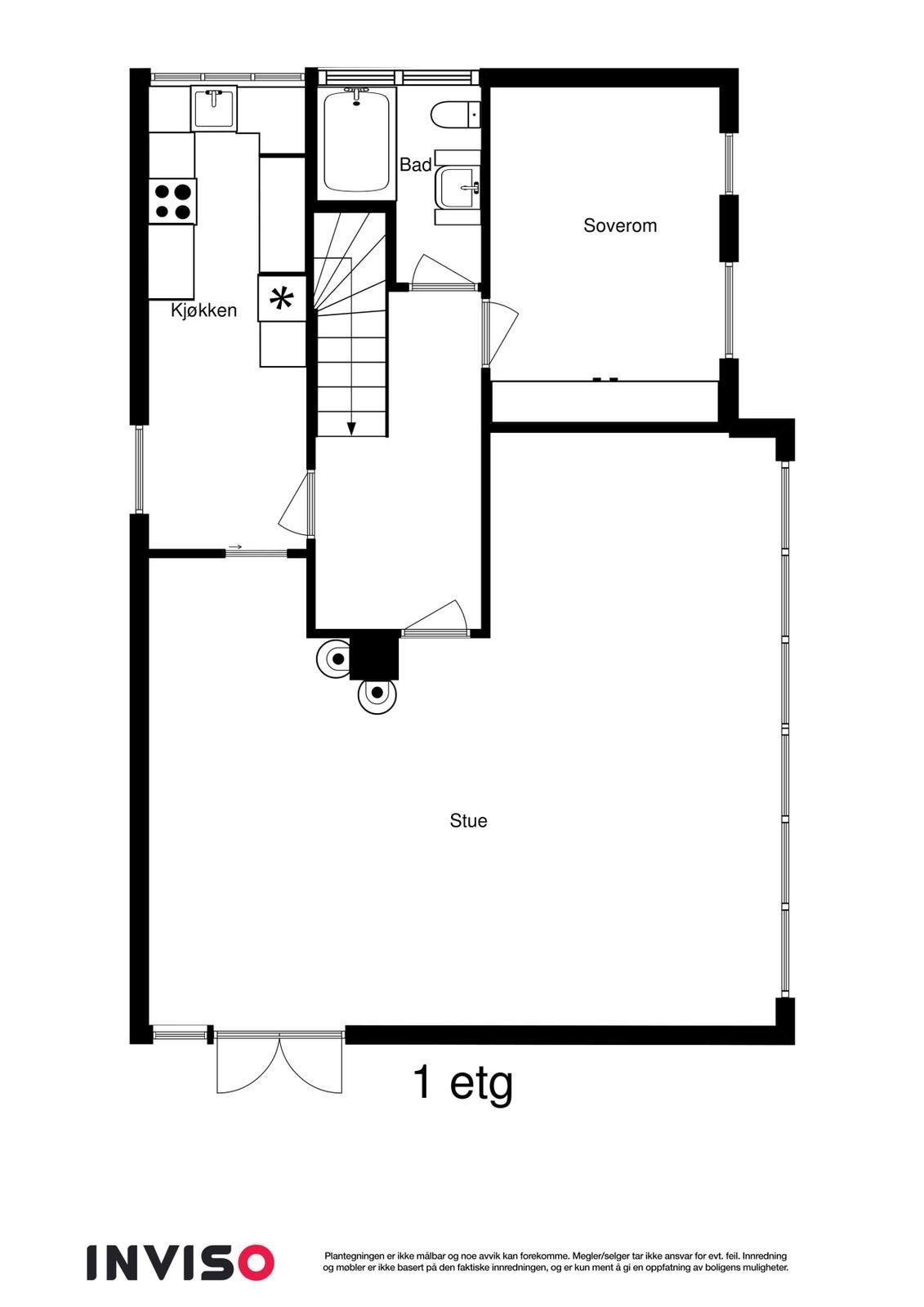 Plantegning 1.etg. Galleribilde