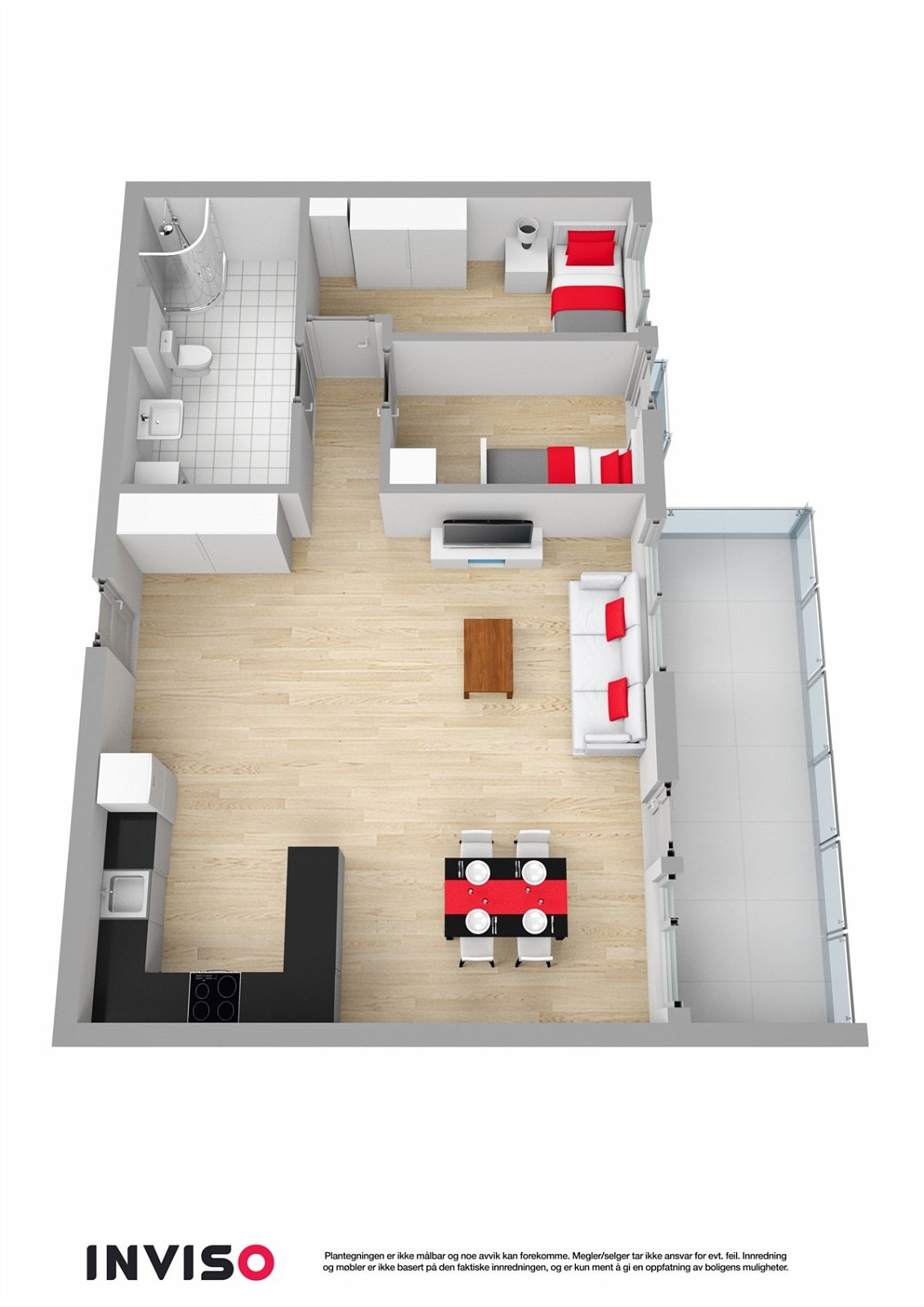 Veiledende planskisse i 3D. Galleribilde