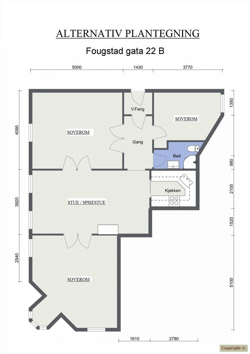 Alternativ plantegning Galleribilde