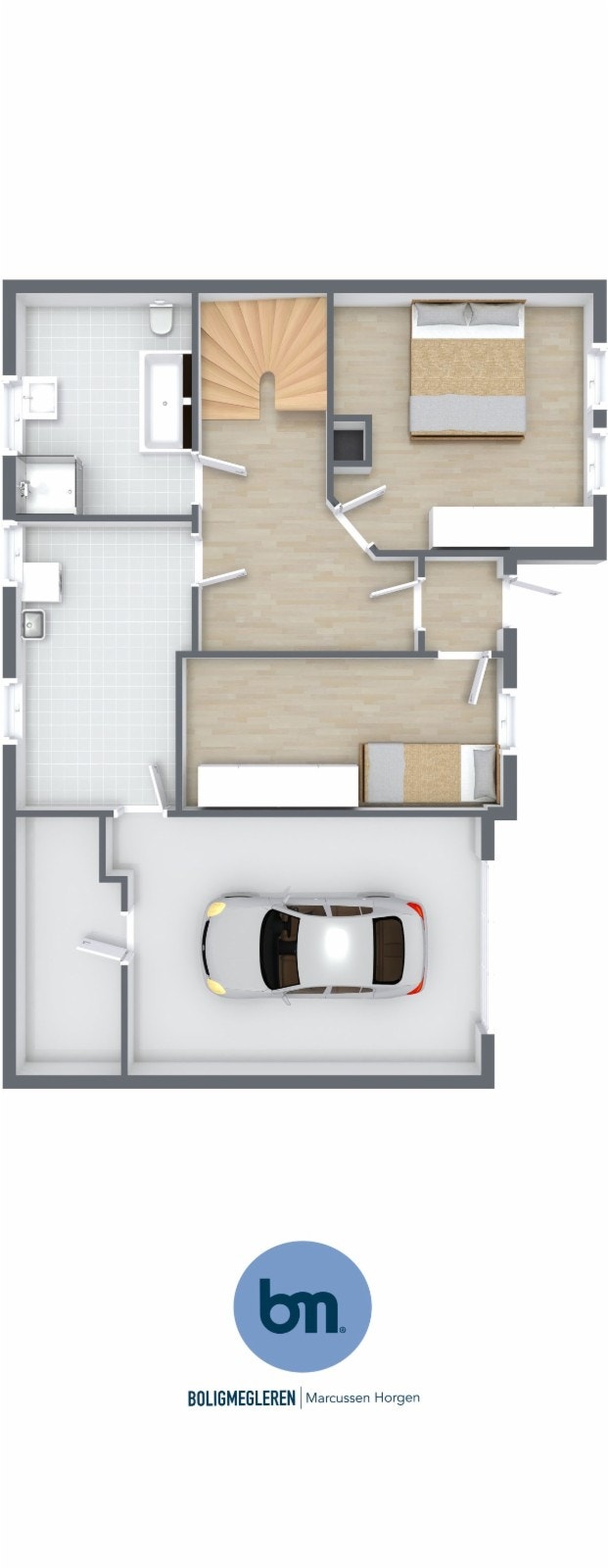 Plantegning 1 etg Galleribilde
