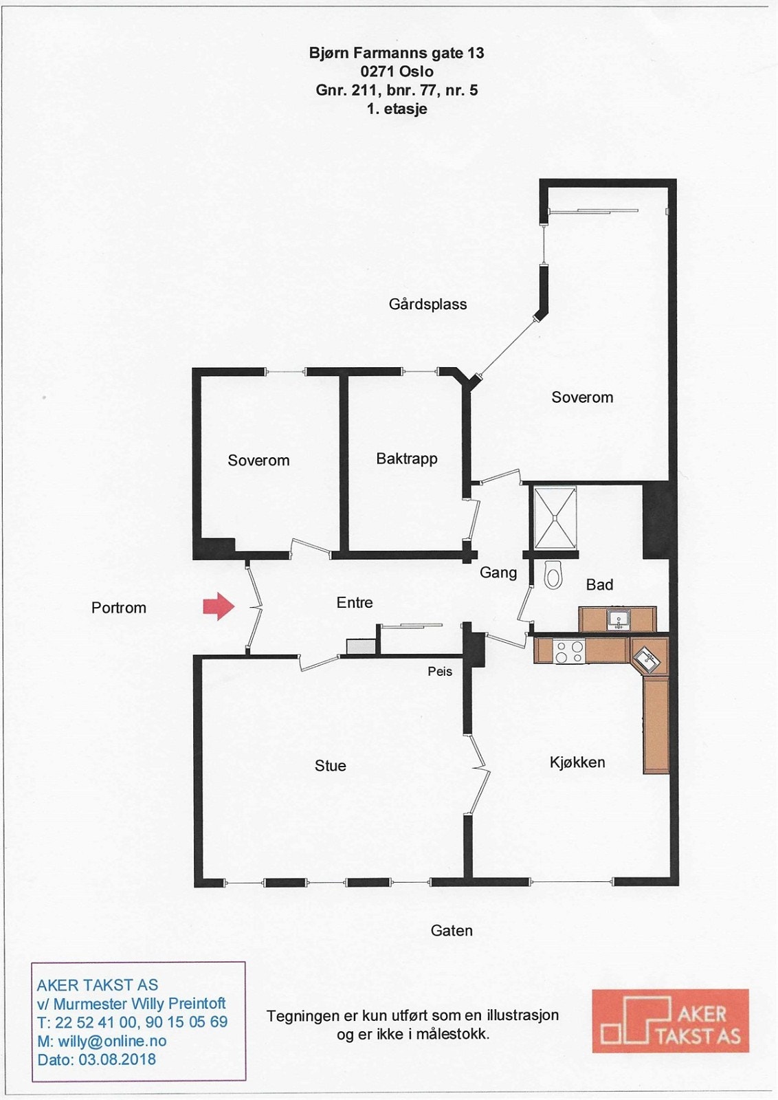 planskisse Galleribilde