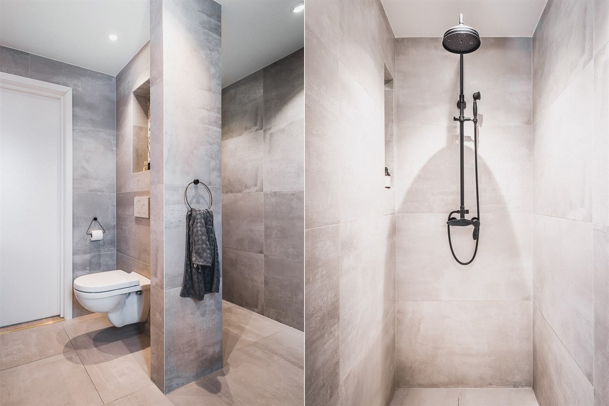 Innredningen som her inkluderer både dusjsone og et frittstående, helstøpt Sanipro badekar gir deg komforten av valgfrihet. Galleribilde