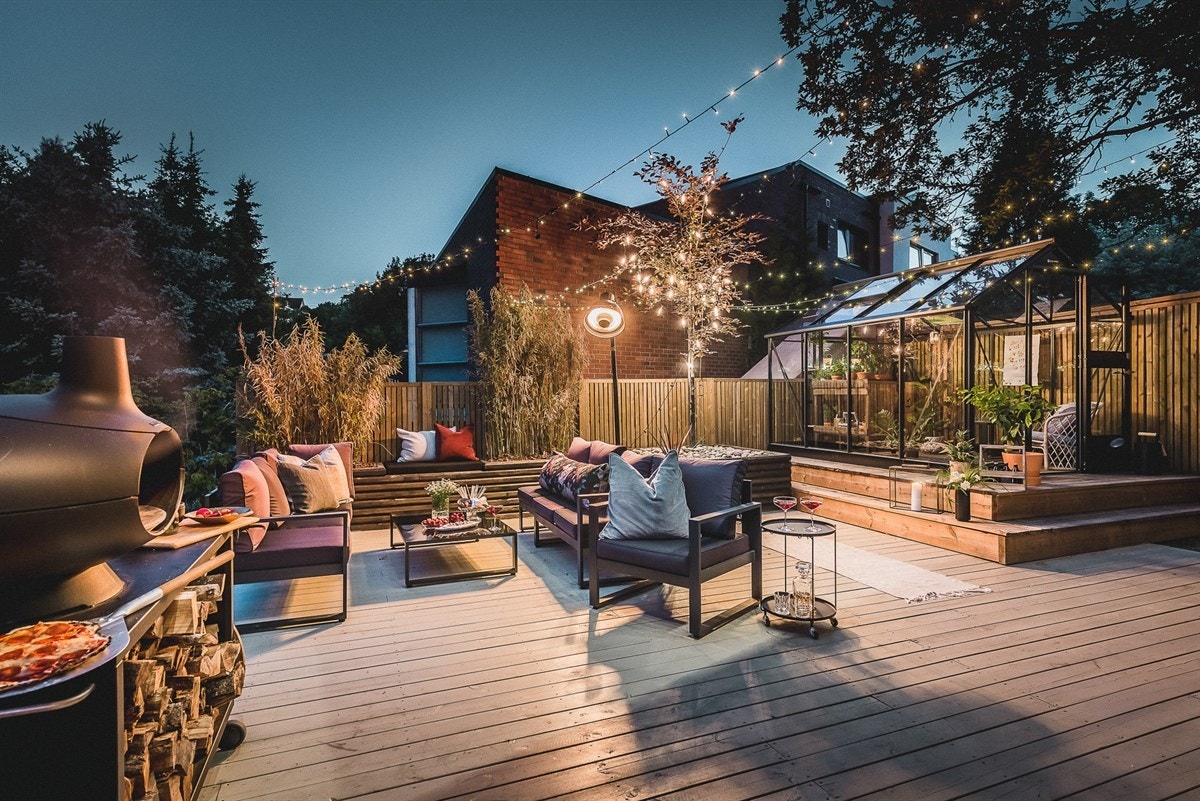 Her kan man invitere til store grillmiddager og hyggelige sammekomser. Galleribilde