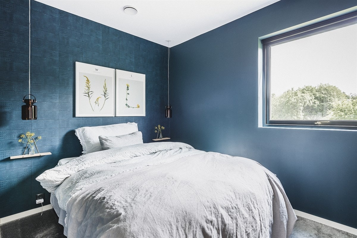 Alle soverommene er malt i flotte farger. Galleribilde