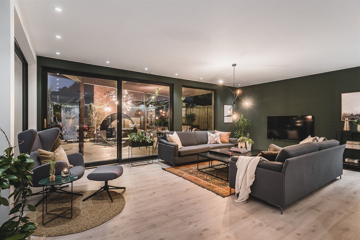 Svært stilrent og tidsaktuelt interiør. Galleribilde