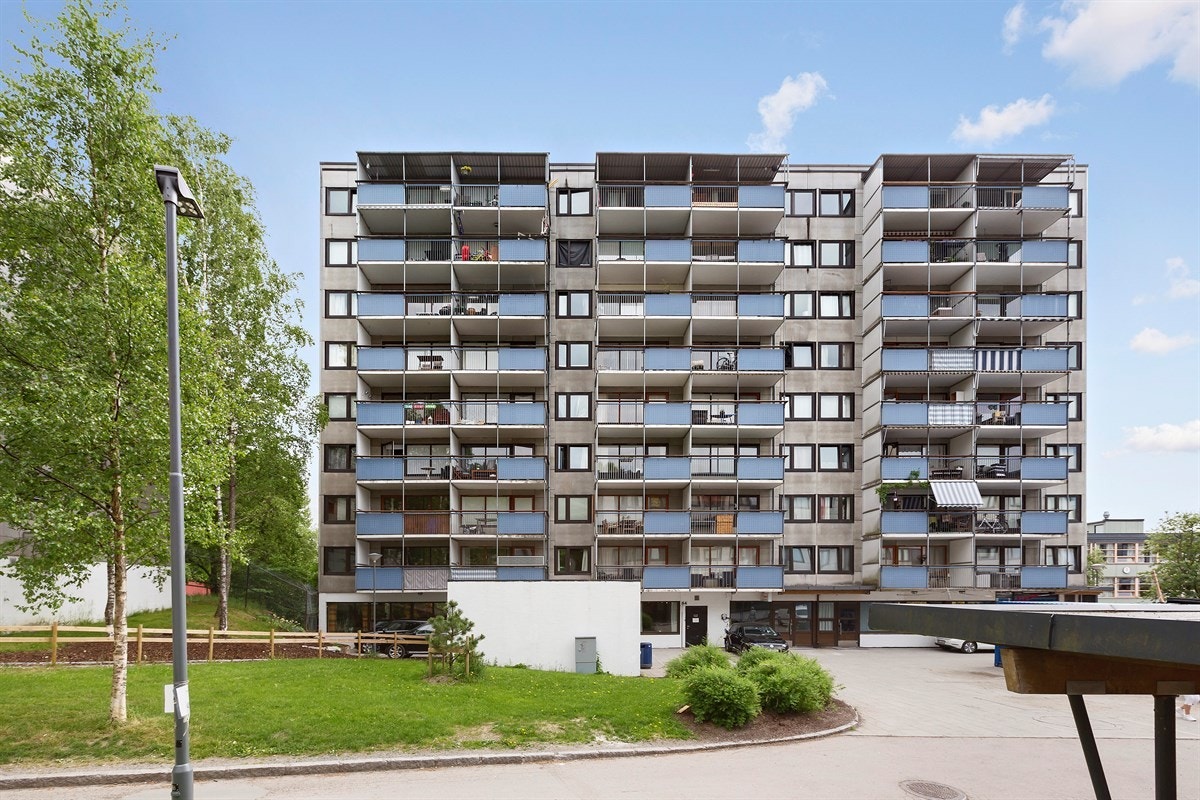 Det er planlagt rehabilitering av fasadene i borettslaget. Galleribilde