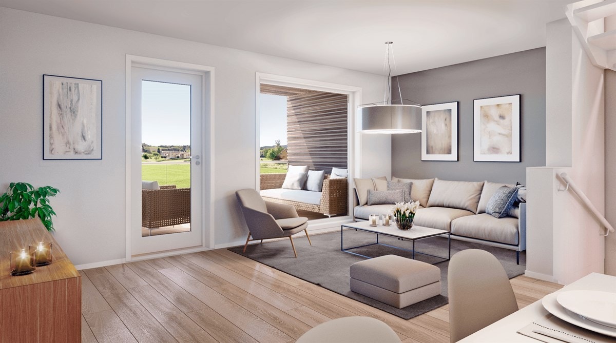 Den nye boligen på Heggtoppen har god planløsning og gjennomført god kvalitet i materialvalg. Galleribilde