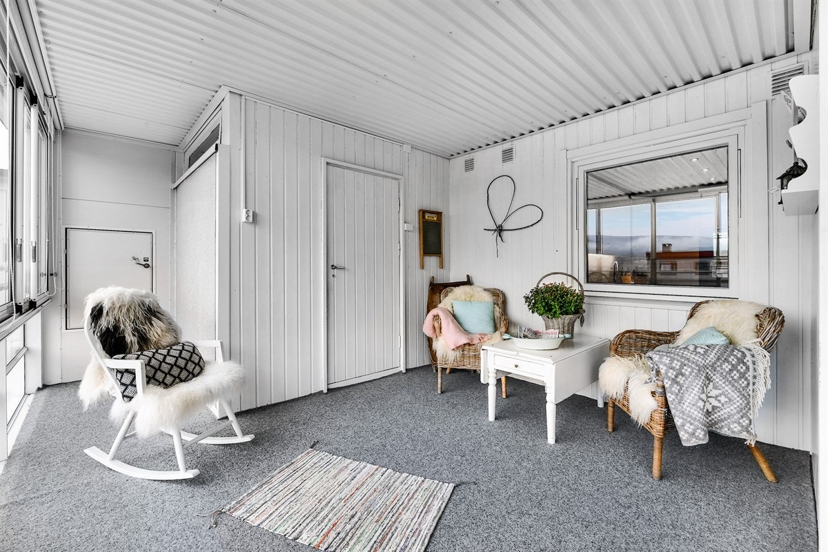 Glassfeltene kan åpnes og lukkes alt etter vær og vind. Galleribilde