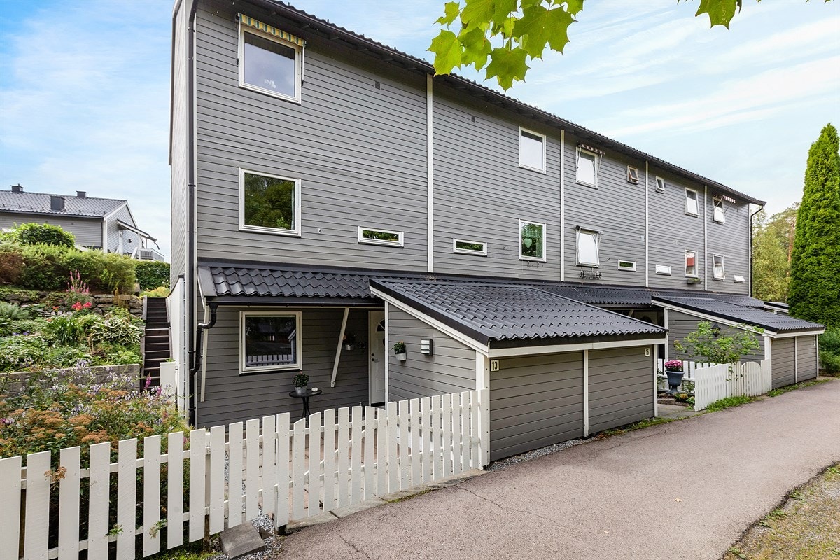 Innbydende fasade med inngangsparti belagt med belegningsstein. Utvendig bod med gulvareal på ca. 4 kvm. byr på gode lagringsmuligheter. Galleribilde