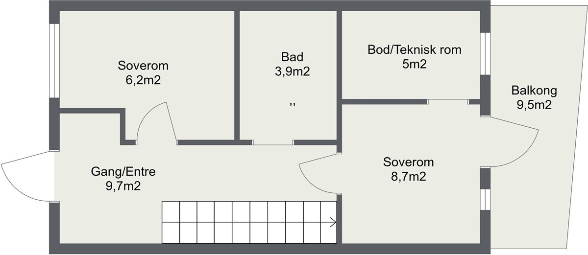 Plantegning 1. Etasje. Galleribilde