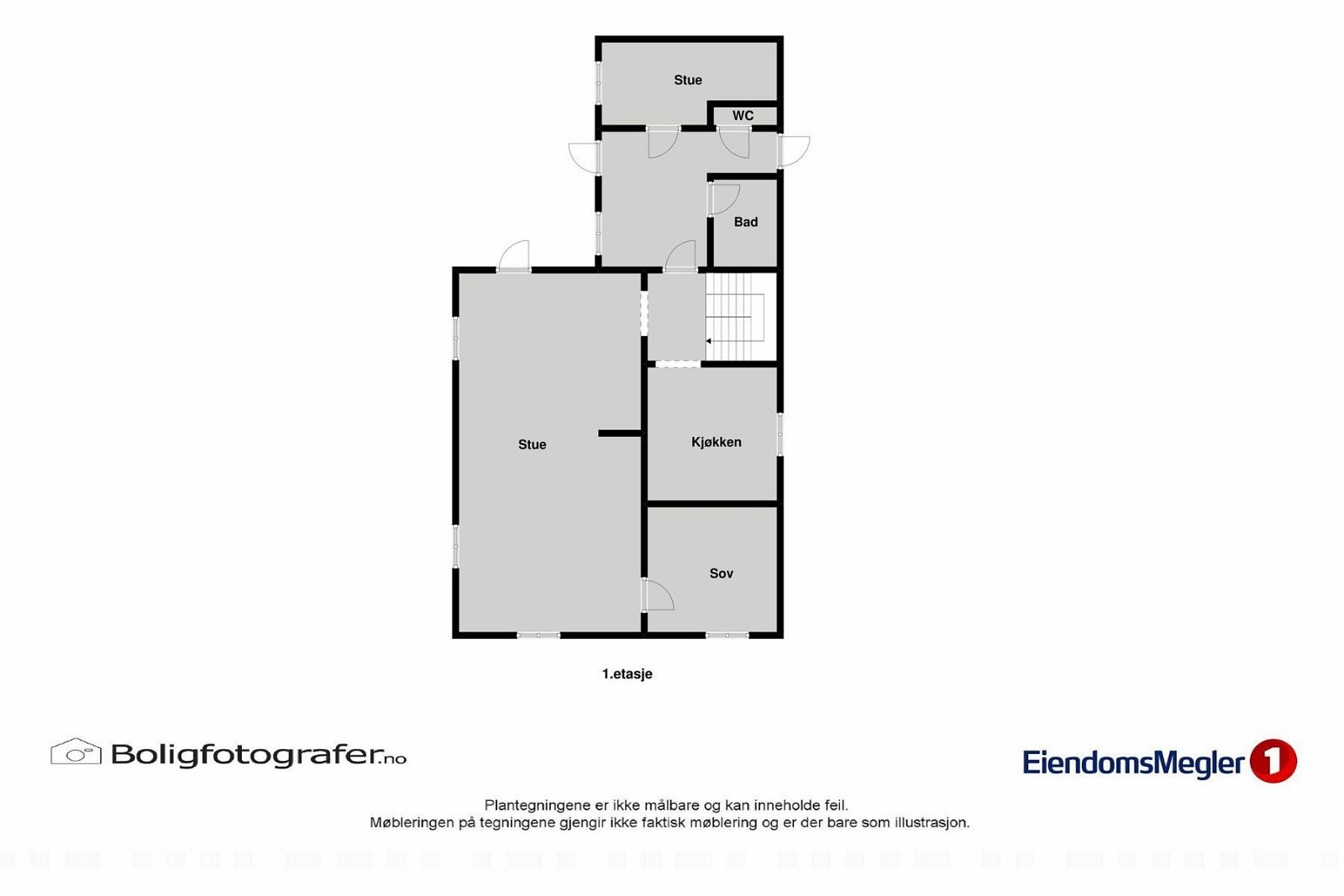 Plantegning 1.etg. Galleribilde