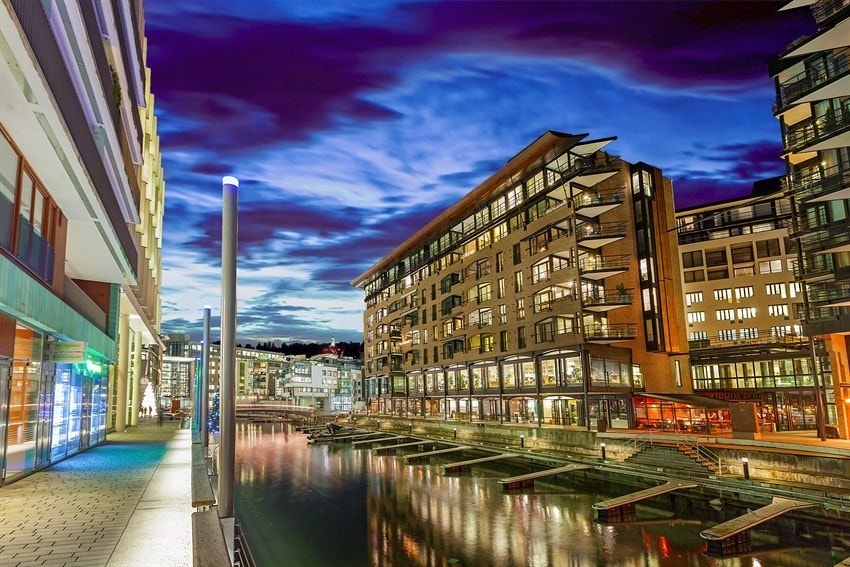 Nærmiljø. Aker Brygge. Galleribilde