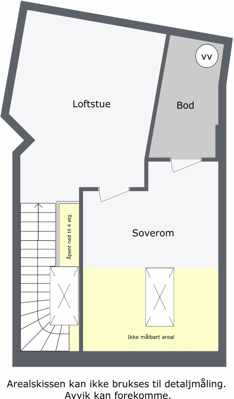 Planskisse 5.etasje. Kun illustrasjon. Galleribilde