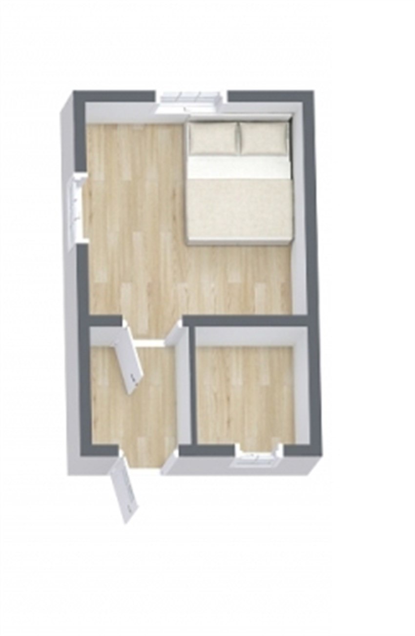 Plantegning tømmerhytte Galleribilde