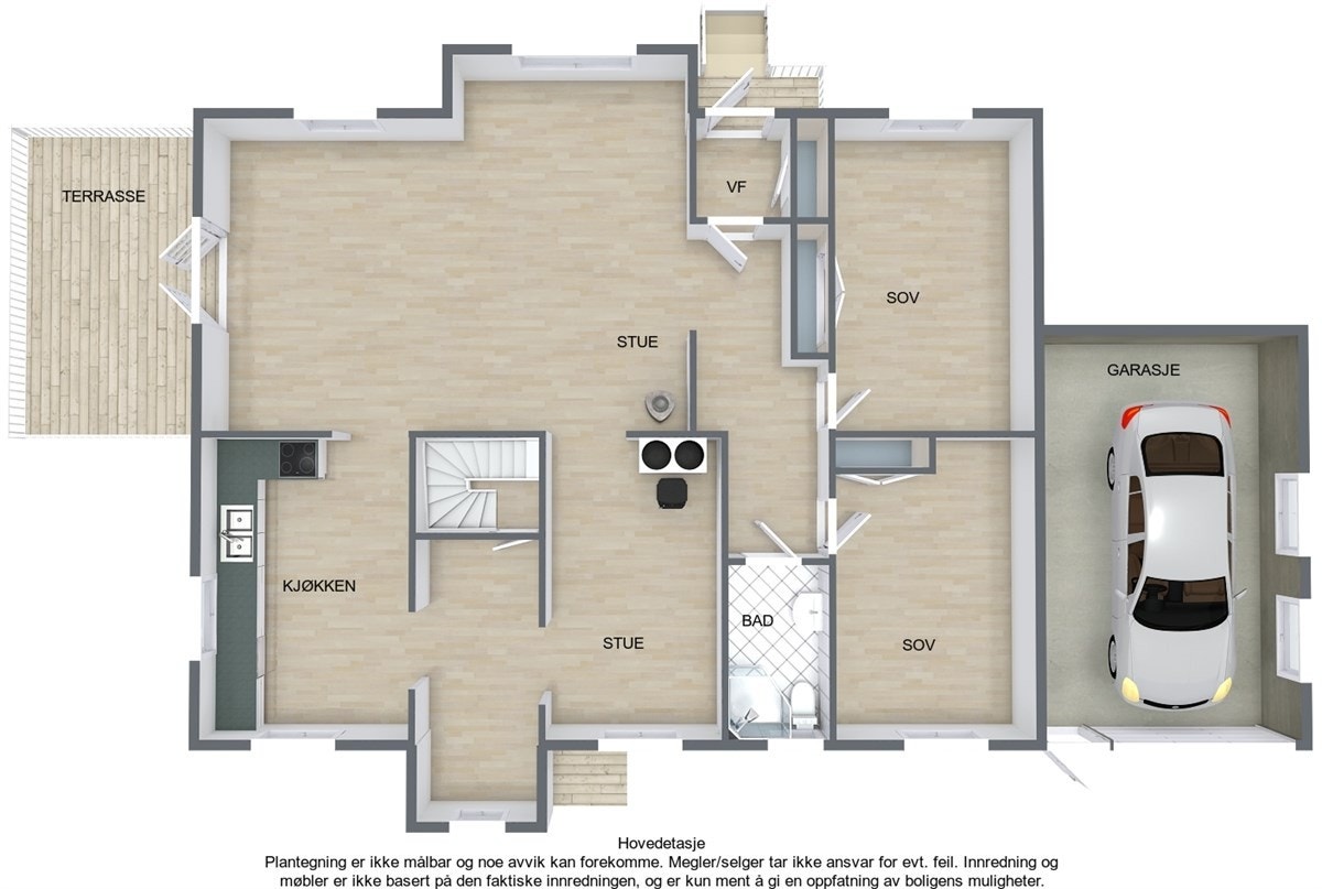 Kirkeveien117-Sør-H - 3D Floor Plan Galleribilde
