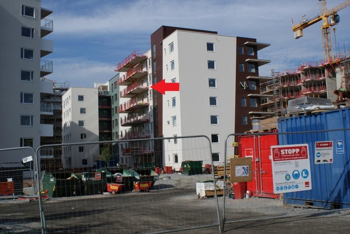 Leil markert med pil (bilde tatt for i 2018, nå helt ferdigstilt) Galleribilde