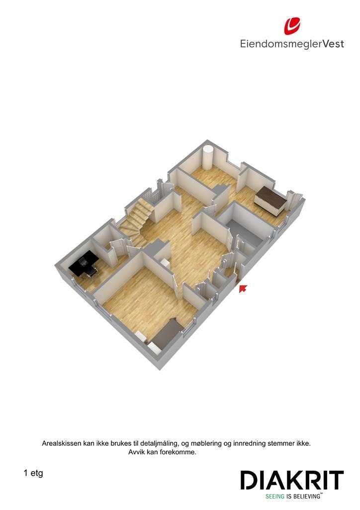 Plantegning 3D Galleribilde