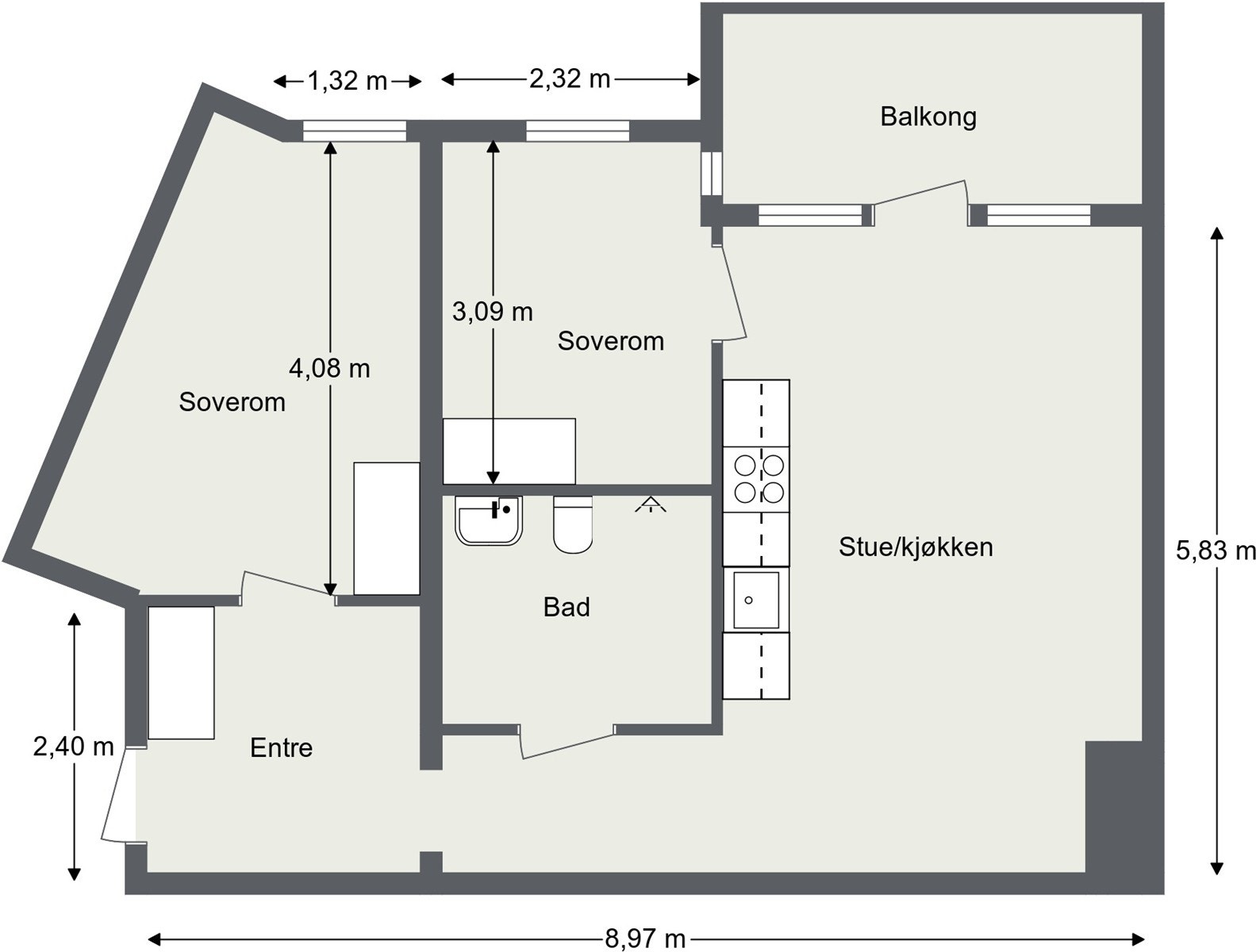 Plantegning Majorstuveien 30- 3.etg Galleribilde