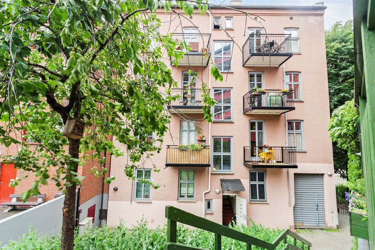 Fasade sett fra bakgården. Galleribilde