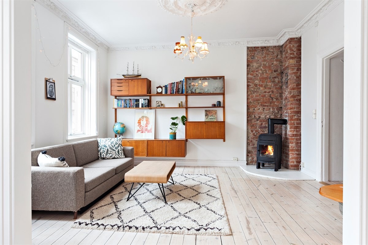 Lekker kontrast med åpen teglstein. Galleribilde