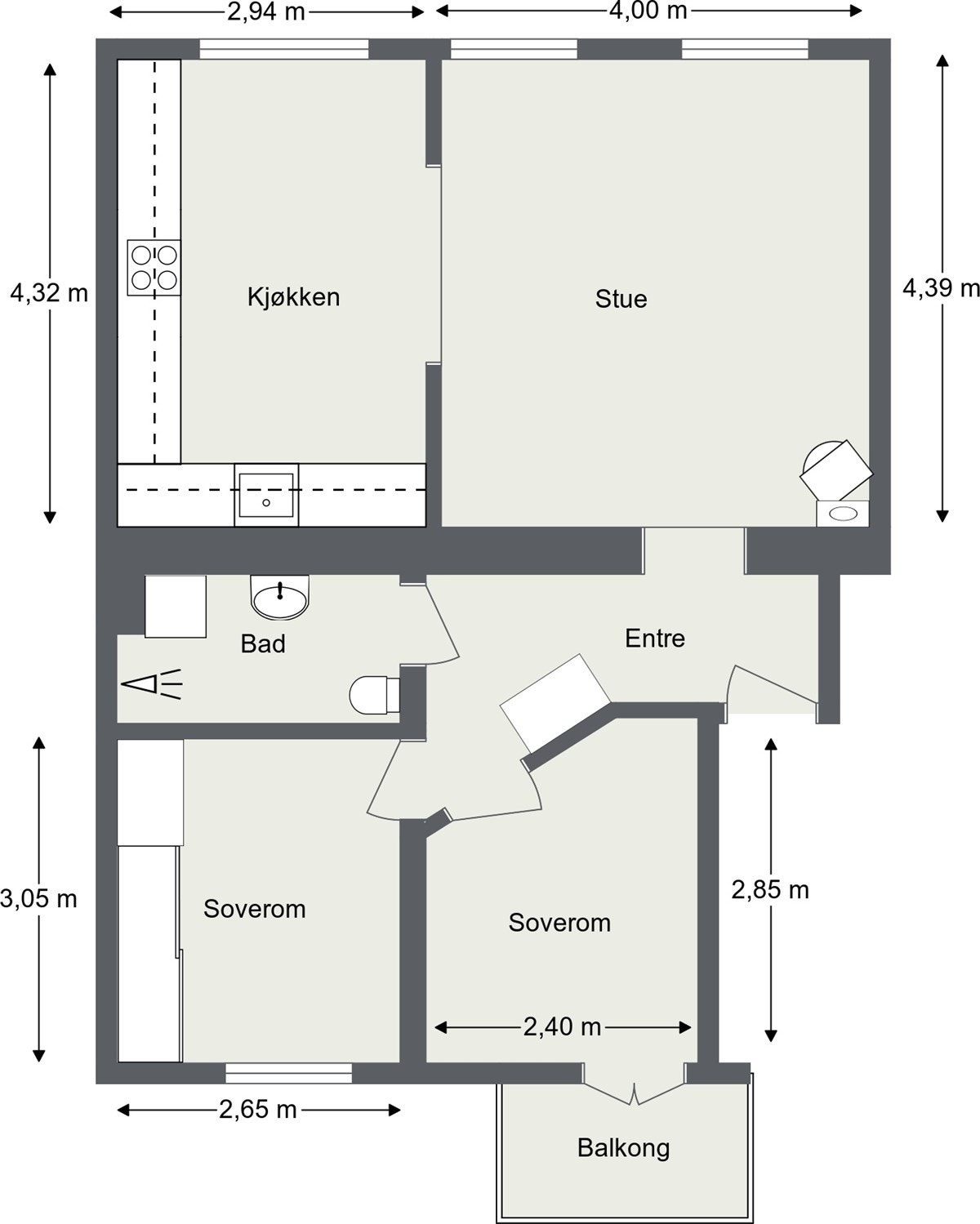 Planskisse Galleribilde