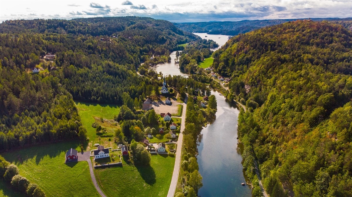 Dronebilde Galleribilde