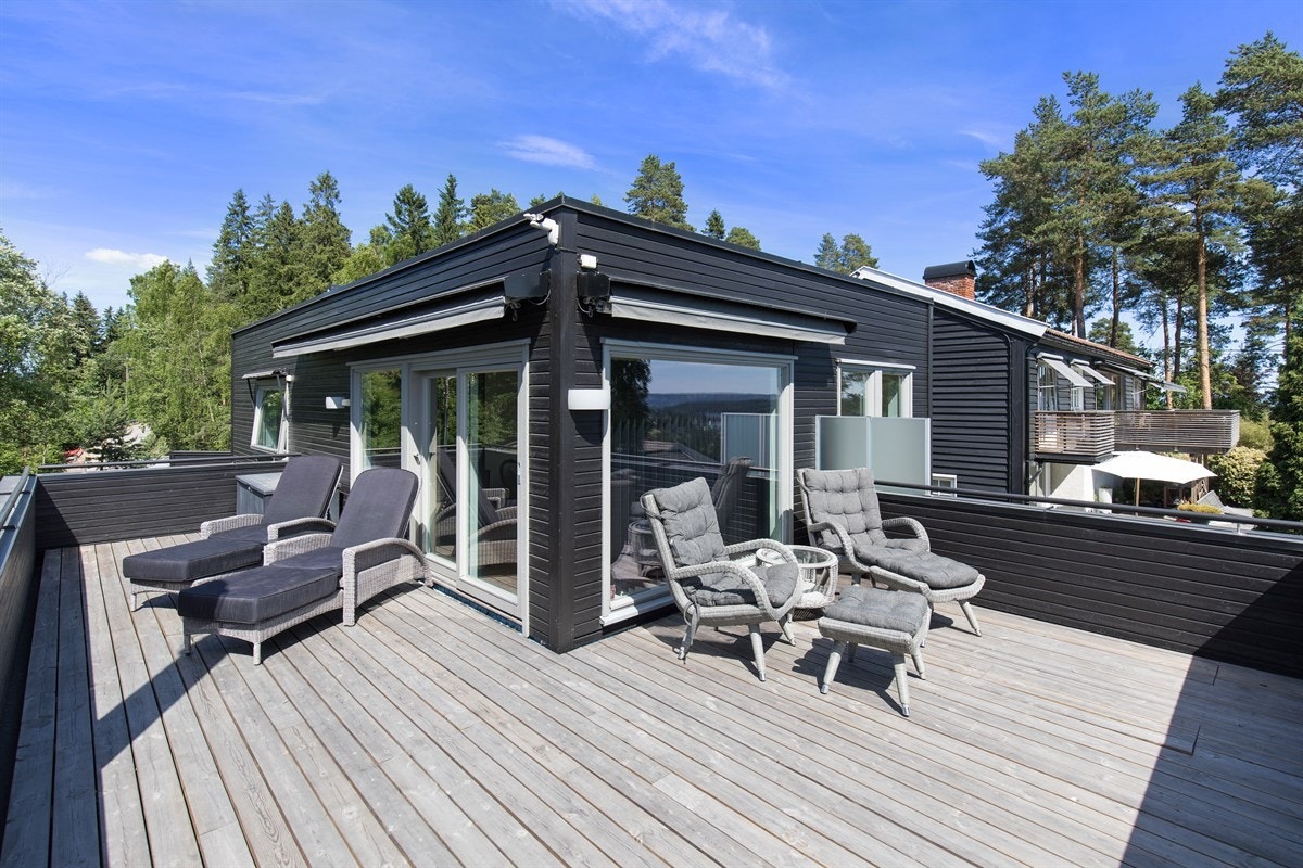 "Takterrasse" på 34 kvm. Galleribilde